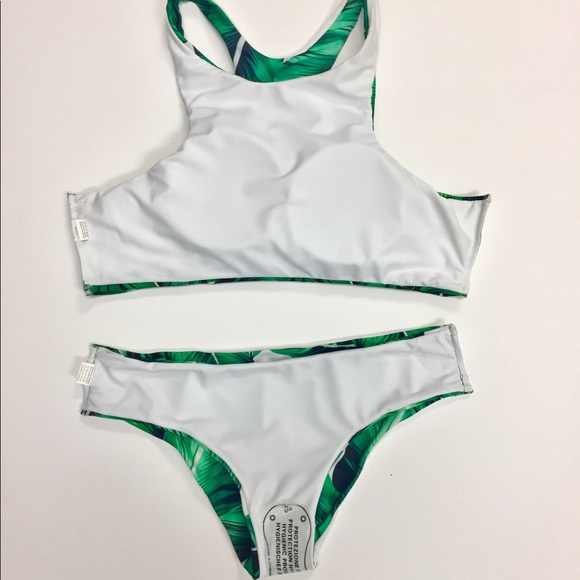 Green leaf print bikini set sw238 - Picture 5 of 5